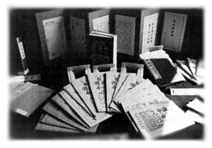 Ancient books in China were bound together by thread, hence the name stitch bound books.